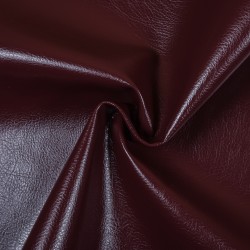 Ткань Дерматин (Кожзам) для мебели, цвет Бордовый (на отрез)  в Лобне