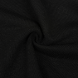 Ткань Футер 3-х нитка, Петля, цвет Черный (на отрез)  в Лобне