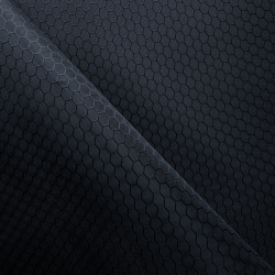 Ткань Оксфорд 300D PU Рип-Стоп СОТЫ, цвет Черный (на отрез)  в Лобне