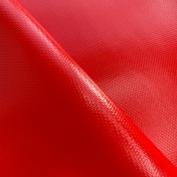 Ткань ПВХ 600 гр/м2 плотная, Красный (Ширина 150см), на отрез  в Лобне