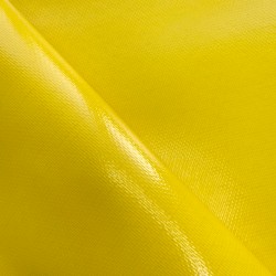 Ткань ПВХ 600 гр/м2 плотная, Жёлтый (Ширина 150см), на отрез  в Лобне