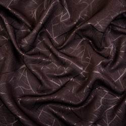 Ткань Блэкаут для штор &quot;Ледовое тиснение цвет Темно-Коричневый&quot; (на отрез)  в Лобне