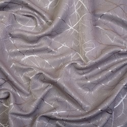 Ткань Блэкаут для штор светозатемняющая 75% &quot;Ледовое тиснение цвет Серый&quot; (на отрез)  в Лобне