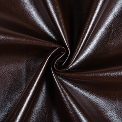 Ткань Дерматин (Кожзам) для мебели, цвет Темно-Коричневый (на отрез)  в Лобне