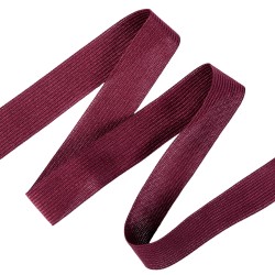 Окантовочная лента-бейка, цвет Бордовый 22мм (на отрез)  в Лобне