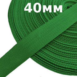 Лента-Стропа 40мм, цвет Зелёный (на отрез)  в Лобне