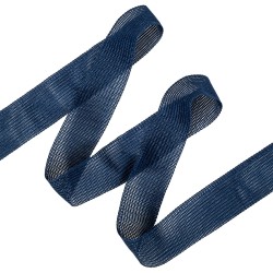 Окантовочная лента-бейка, цвет Синий 22мм (на отрез)  в Лобне
