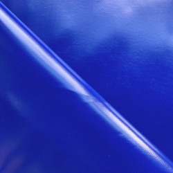 Ткань ПВХ 450 гр/м2, Синий (Ширина 160см), на отрез  в Лобне