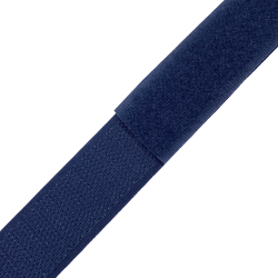 Контактная лента 25мм цвет Тёмно-Синий (Велькро-липучка), на отрез  в Лобне
