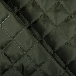 Стеганая подкладочная ткань с синтепоном (100гр/м2), цвет Хаки (на отрез)  в Лобне