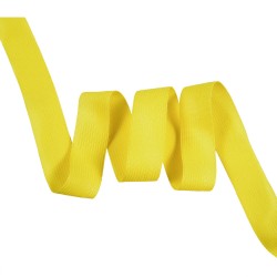 Окантовочная лента-бейка, цвет Жёлтый 22мм (на отрез)  в Лобне